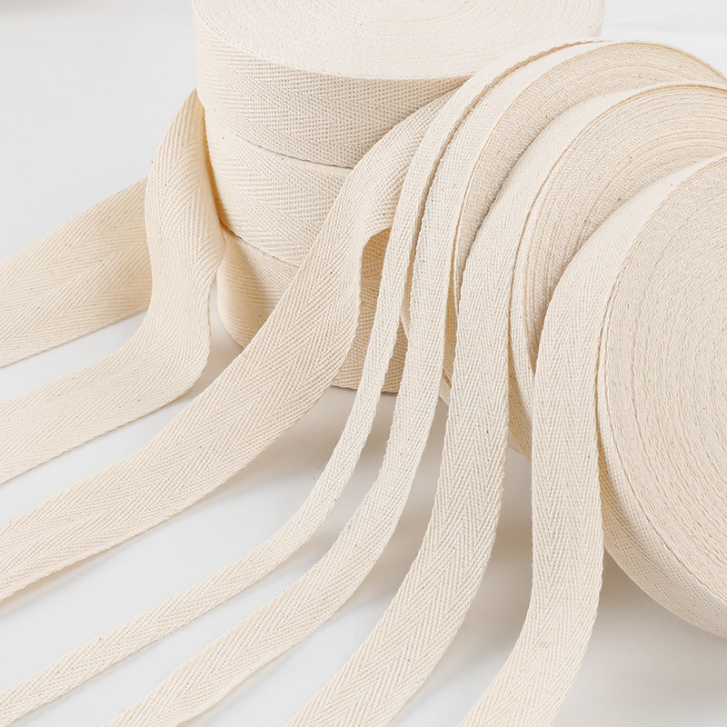 Textile And Sewing Supply - Beige Bänder, 10/15/20/25/30/40/50/60 mm Breite, Twill-Baumwoll-Gurtband,