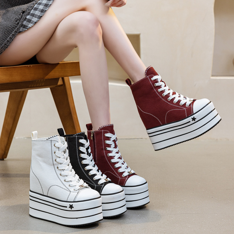 Sewing Custom - Maßgefertigte 16cm Hohe Plateau-Sneaker für Damen,