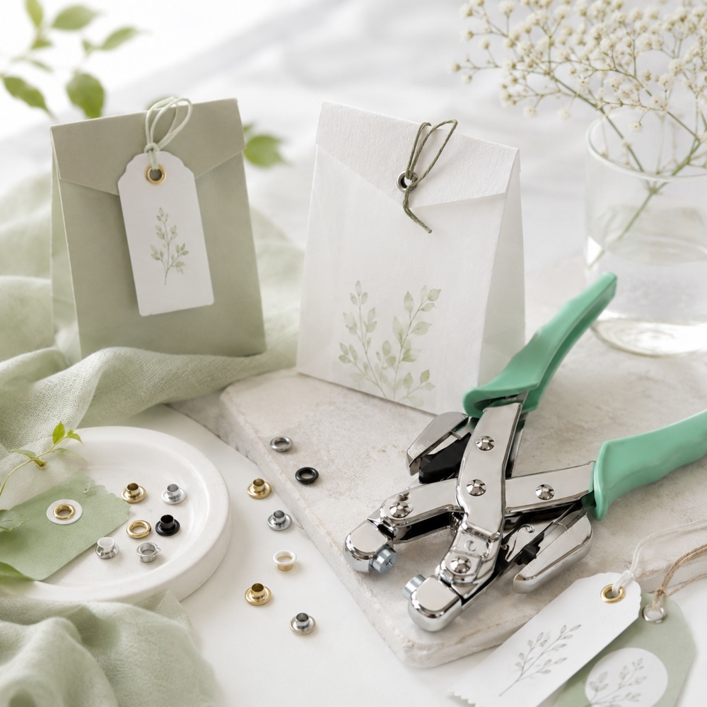 Sewing Kit - Ösenwerkzeug-Set, Handlochzange, Schnallenknöpfe, Metallfarbene Zange, Handpresszange,