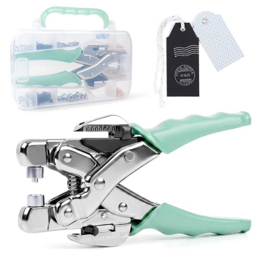 Sewing Kit - Ösenwerkzeug-Set, Handlochzange, Schnallenknöpfe, Metallfarbene Zange, Handpresszange,