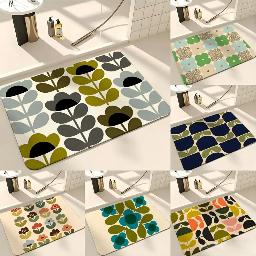 Century Textile & Sewing Supply - Retro Mid-Century Modern Bodenmatte, Saugfähige Rutschfeste