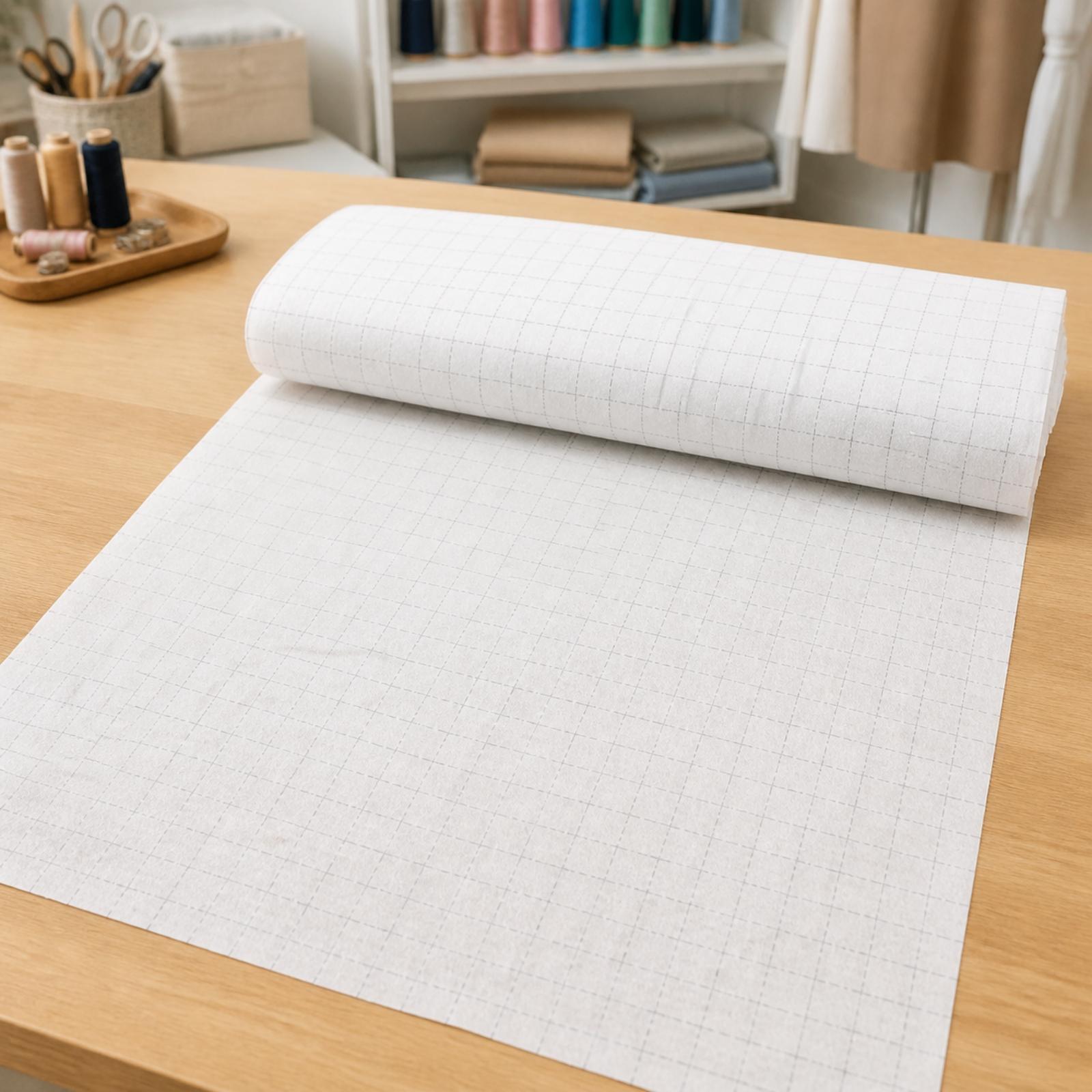 Textile Sewing Support - Vliesstoff-Beschichtung zum Aufbügeln mit Gittermuster für
