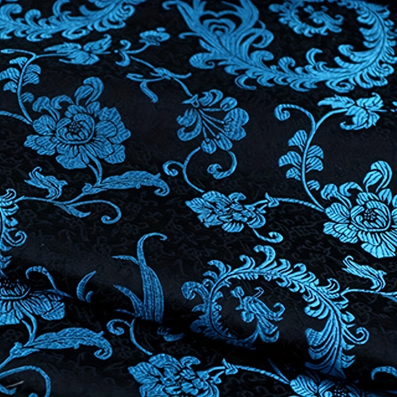 Sewing Garments - 3D Blauer Phönixschwanz-Brokatstoff – Hochwertiges Nähmaterial