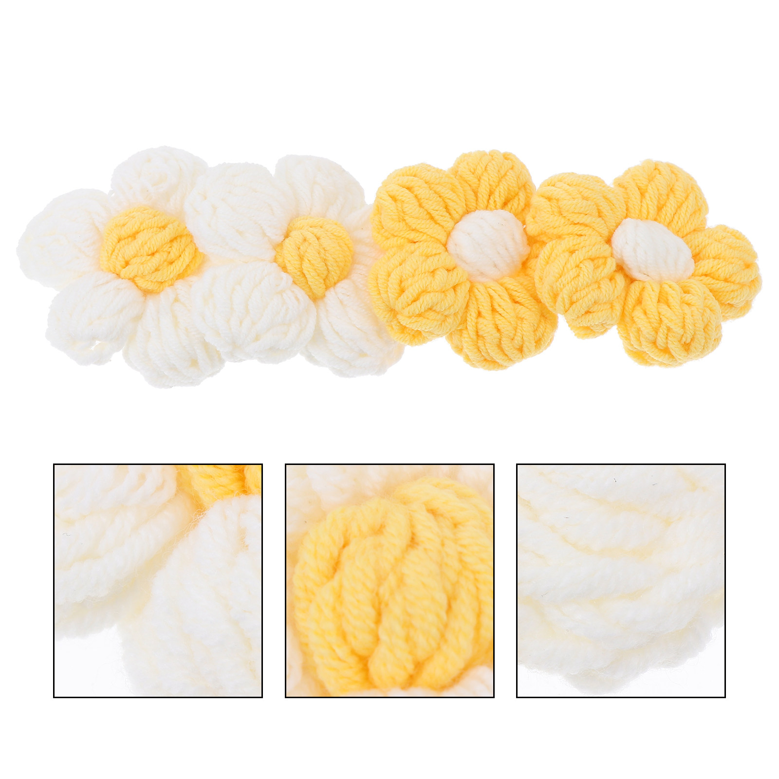4 Stück Gehäkelte Blumen-Acces – Sewing Garments Bewertung und Preis