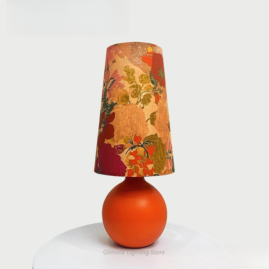 Orangefarbene Kugel-Tischlampe – Century Textile & Sewing Supply Bewertung und Preis