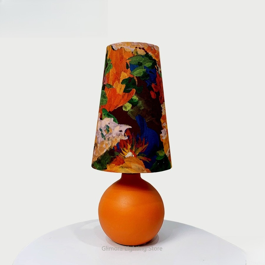 Orangefarbene Kugel-Tischlampe – Century Textile & Sewing Supply Bewertung und Preis