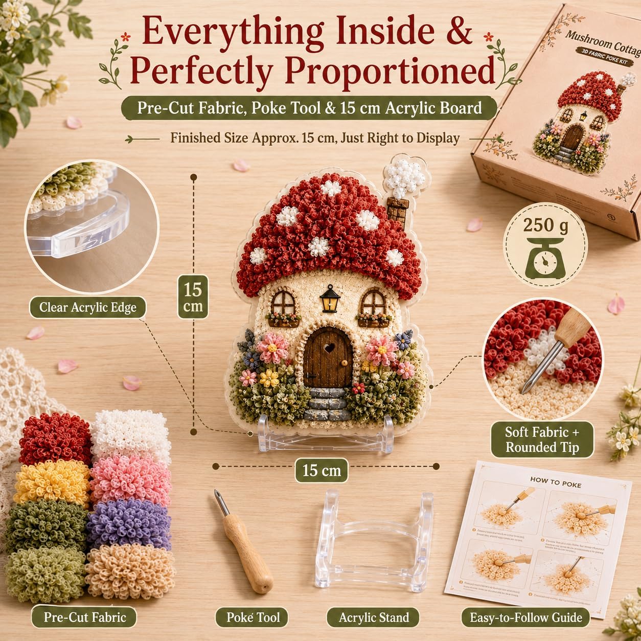 DIY 3D Stoff-Poke-Art-Set: Fan – Is Sewing Textile Art Bewertung und Preis