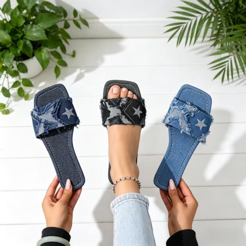 Y2K Denim-Riemchen-Sandalen mi – Sewing Custom Bewertung und Preis