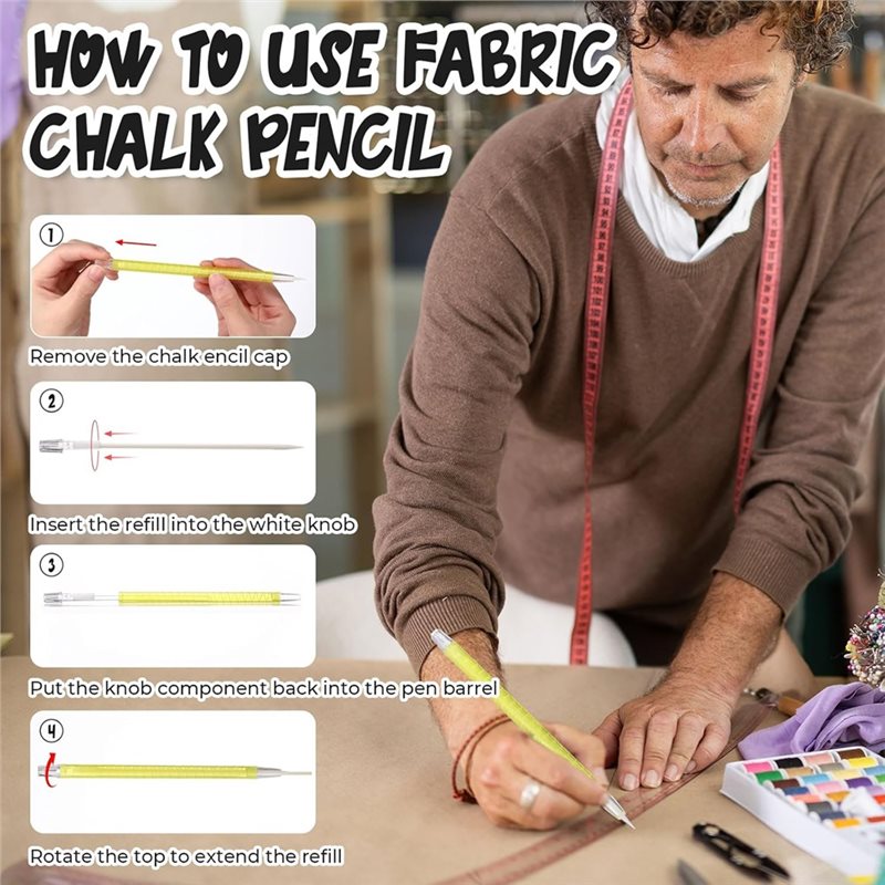 Weiße Nachfüllbare Stoffmarker – Tailor Chalk Marker Bewertung und Preis