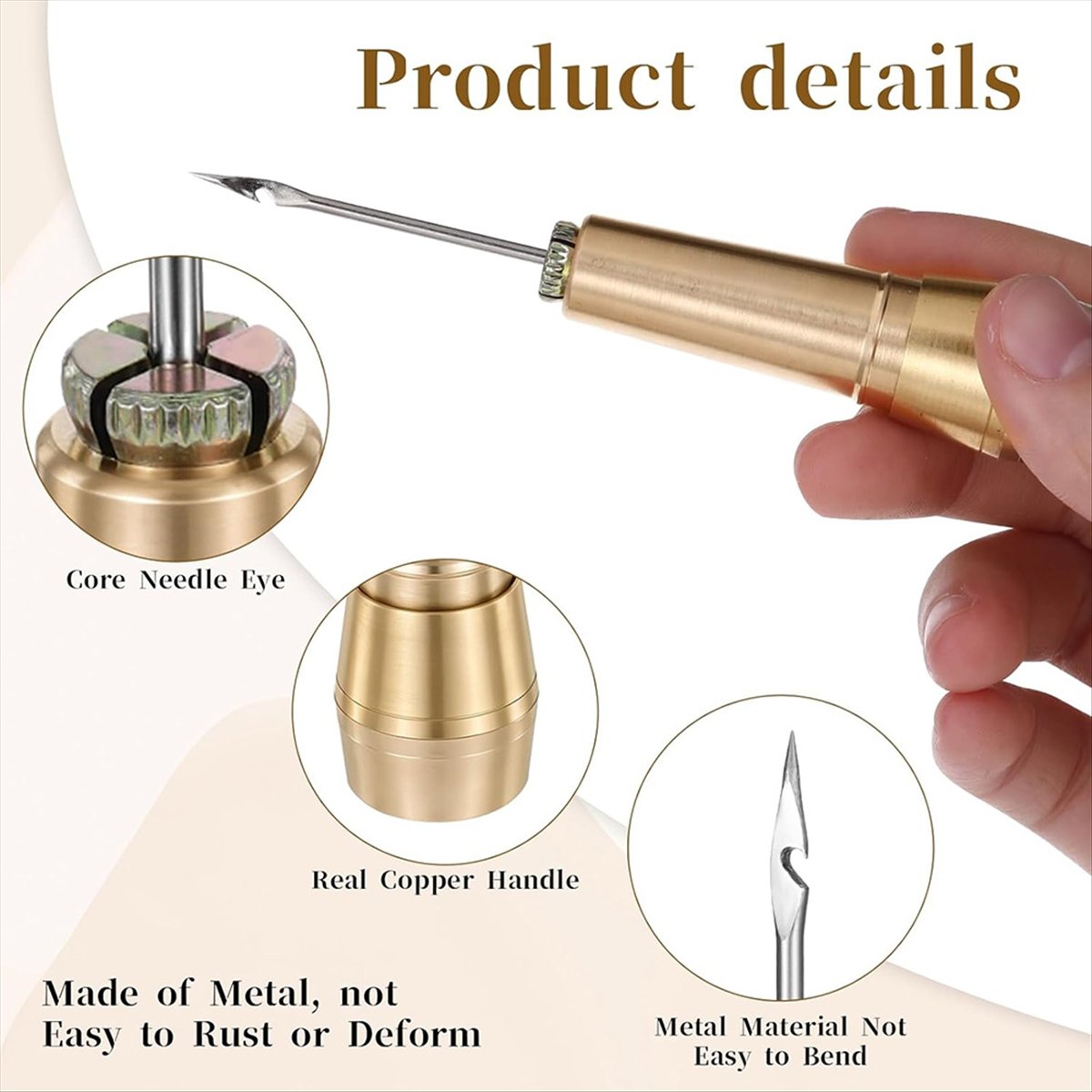 9-teiliges Leder-Nähahle-Set m – Sewing Kit Bewertung und Preis