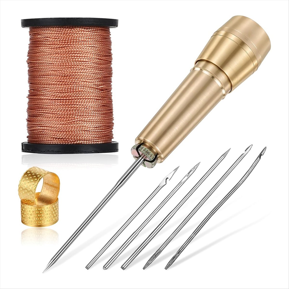 9-teiliges Leder-Nähahle-Set m – Sewing Kit Bewertung und Preis
